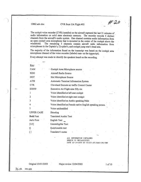 Flight 93 Cockpit Transcript .